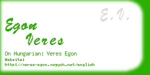 egon veres business card